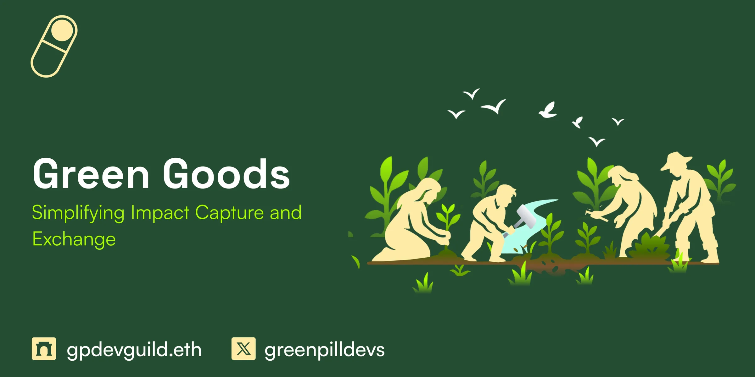 Green Goods illustration connecting environmental work, evidence, and exchange